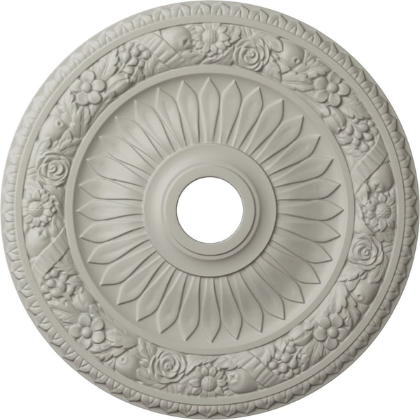 Ekena Millwork Bellona Ceiling Medallion (Fits Canopies up to 3 5/8"), 23 5/8"OD x 3 5/8"ID x 1 1/8"P, Pot of Cream CM23BEPCF - main
